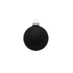 40ct Black Matte Glass Christmas Ball Ornaments 1.25" (30mm)