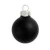4ct Black Glass Matte Christmas Ball Ornaments 4.75" (120mm)