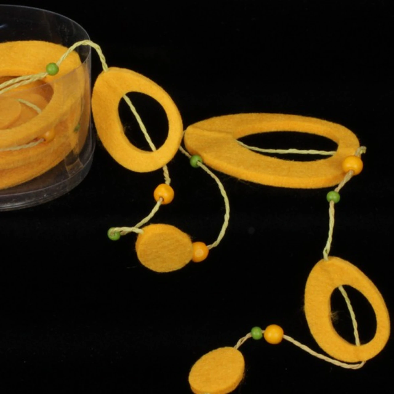 Dijon Yellow Fuzzy Felt Flower Garland 59" X 19.8 Yards 1 Dijon Yellow Fuzzy Felt Flower Garland 59" X 19.8 Yards