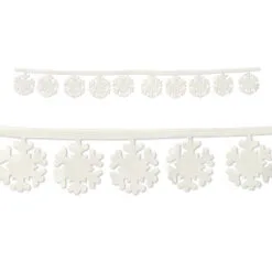Club Pack Of 24 Christmas Fabric Snowflake Garland Decorations 47"