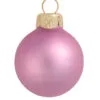 Matte Rosewood Pink Glass Ball Christmas Ornament 7" (177mm)
