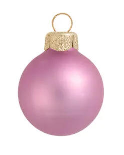 Matte Rosewood Pink Glass Ball Christmas Ornament 7" (177mm)