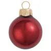 40ct Burgundy Red Glass Pearl Christmas Ball Ornaments 1.5" (35mm)