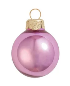 Shiny Rosewood Pink Glass Ball Christmas Ornament 7" (177mm)