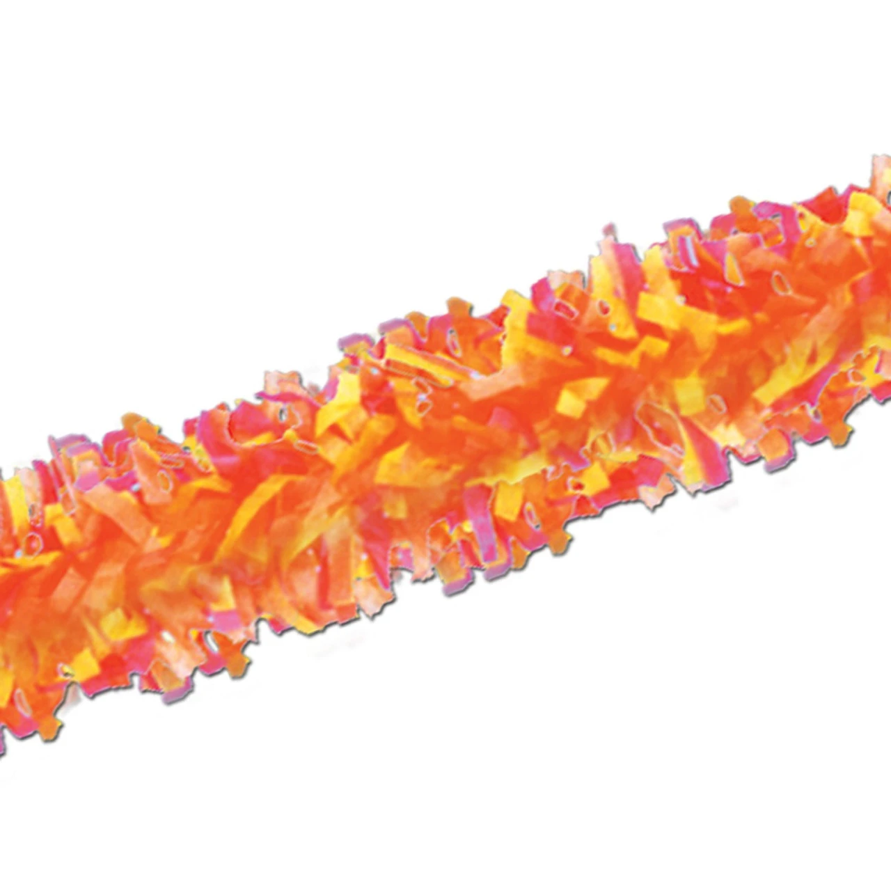 Club Pack Of 24 Yellow, Orange, And Red Festive Tissue Festooning Decorations 25' 1 Club Pack Of 24 Yellow, Orange, And Red Festive Tissue Festooning Decorations 25'