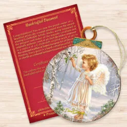 Set Of 2 Angel And Bird In A Woodland Christmas Ornaments 5.5" -Deals Christmas decorations Store 8021117 1427 3 17466.1667548842