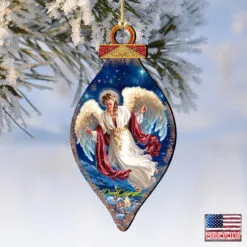 Set Of 2 LovelyAngel Wooden Christmas Ornaments 5.5" -Deals Christmas decorations Store 8041118 1208 4 90940.1667548790