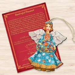 Set Of 2 Guardian Angel Of The Sea Wooden Christmas Ornaments 5.5" -Deals Christmas decorations Store 8152724 3 92245.1667549656