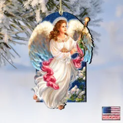 Set Of 2 Luminous Angel Wooden Christmas Ornaments 5.5" 7 Set Of 2 Luminous Angel Wooden Christmas Ornaments 5.5" -Deals Christmas decorations Store 8161036 1322 4 46013.1667549732