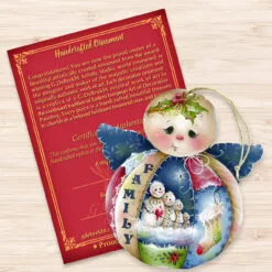 Set Of 2 Snowman "Family" Wooden Angel Christmas Ornaments 5.5" 6 Set Of 2 Snowman "Family" Wooden Angel Christmas Ornaments 5.5" -Deals Christmas decorations Store 8457504 3 15510.1667549739