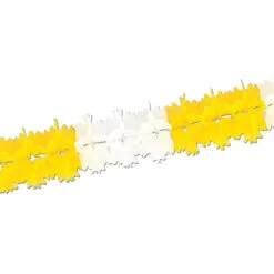 Club Pack Of 12 Bright Yellow And White Festive Pageant Garland Decorations 14.5'