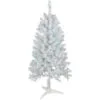 4' Pre-Lit White Artificial Christmas Tree, Green Lights