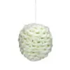 Cream White Knit Hanging Shatterproof Christmas Ball Ornament 7" (175mm)