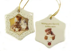 Club Pack Of 192 White And Brown Boyds Holiday Bears Christmas Ornaments 3"