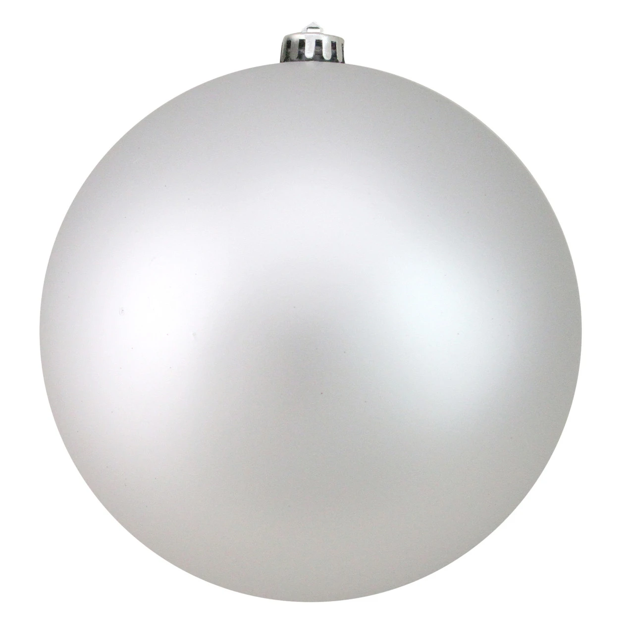 Silver Splendor Shatterproof Matte Christmas Ball Ornament 8" (200mm) 1 Silver Splendor Shatterproof Matte Christmas Ball Ornament 8" (200mm)