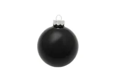 40ct Black Glass Shiny Christmas Ball Ornaments 1.25" (30mm)