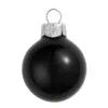 2ct Black Shiny Glass Christmas Ball Ornaments 6" (150mm)