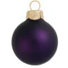 28ct Purple Glass Matte Christmas Ball Ornaments 2" (50mm)