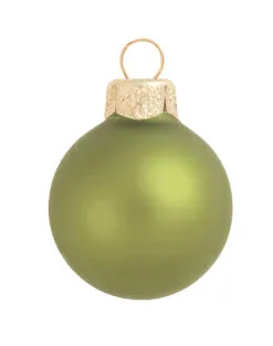 2ct Green Glass Matte Finish Christmas Ball Ornaments 6" (150mm)