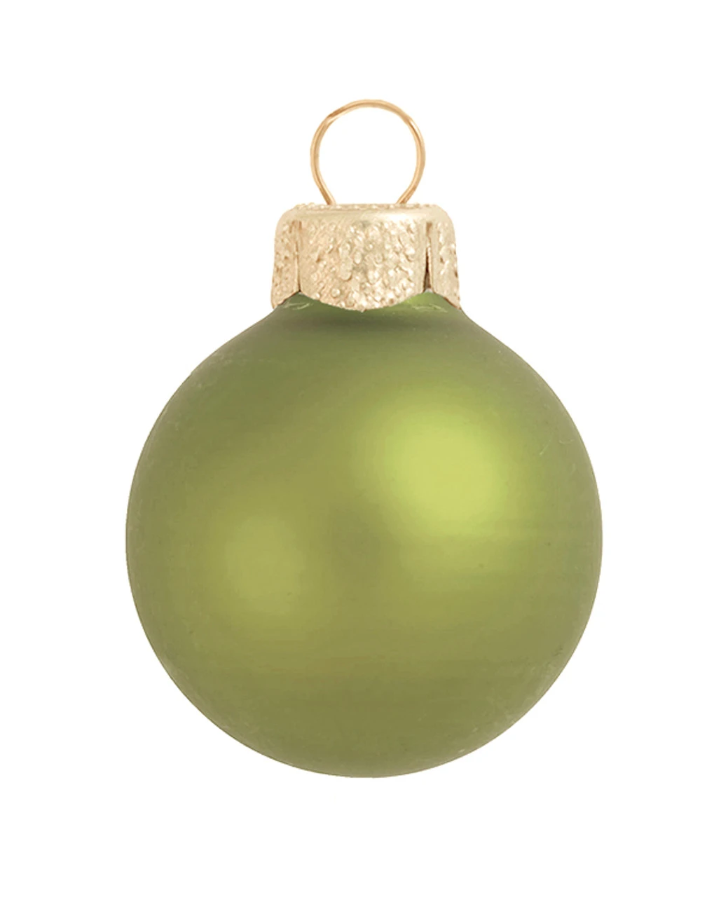 8ct Pale Olive Green Glass Matte Christmas Ball Ornaments 3.25" (80mm) 1 8ct Pale Olive Green Glass Matte Christmas Ball Ornaments 3.25" (80mm)