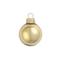 28ct Antique Gold Glass Shiny Christmas Ball Ornaments 2" (50mm)