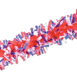 Club Pack Of 24 Red, White And Blue Festive Tissue Festooning Decorations 25'