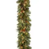9' Pre-Lit Carolina Pine Artificial Christmas Garland - Battery Operated Clear LED Lights