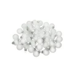 40ct Clear Transparent Glass Shiny Christmas Ball Ornaments 1.25" (30mm) -Deals Christmas decorations Store clear 2781 06661.1687365881