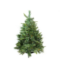 3' Pre-Lit Ashcroft Cashmere Pine Full Artificial Christmas Tree - Multi Dura Lights