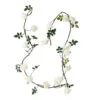 116.75" Green And White Artificial Flower Vine Garland With Leaves