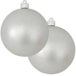 2ct Dove Gray Shatterproof Christmas Ball Ornament6" (150mm)