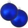 2ct Regal Blue Shatterproof Christmas Ball Ornament6" (150mm)