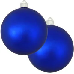 2ct Regal Blue Shatterproof Christmas Ball Ornament6" (150mm)