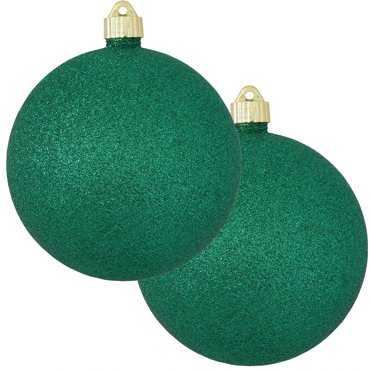 2ct Emerald Green Shatterproof Christmas Ball Ornament6" (150mm) 1 2ct Emerald Green Shatterproof Christmas Ball Ornament6" (150mm)