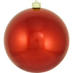 Crimson Red Shatterproof Shiny Christmas Ball Ornament 8" (200mm)