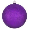 Purple Shatterproof Glitter Christmas Ball Ornament 8" (200mm)