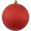 Red Shatterproof Glitter Christmas Ball Ornament 8" (200mm)