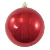 Scarlet Red Shatterproof Shiny Christmas Ball Ornament 8" (200mm)