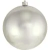 Cloud Silver Shatterproof Shiny Christmas Ball Ornament 8" (200mm)