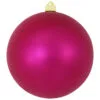 Glamour Pink Shatterproof Matte Christmas Ball Ornament 8" (200mm)