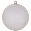 White Shatterproof Glitter Christmas Ball Ornament 8" (200mm)