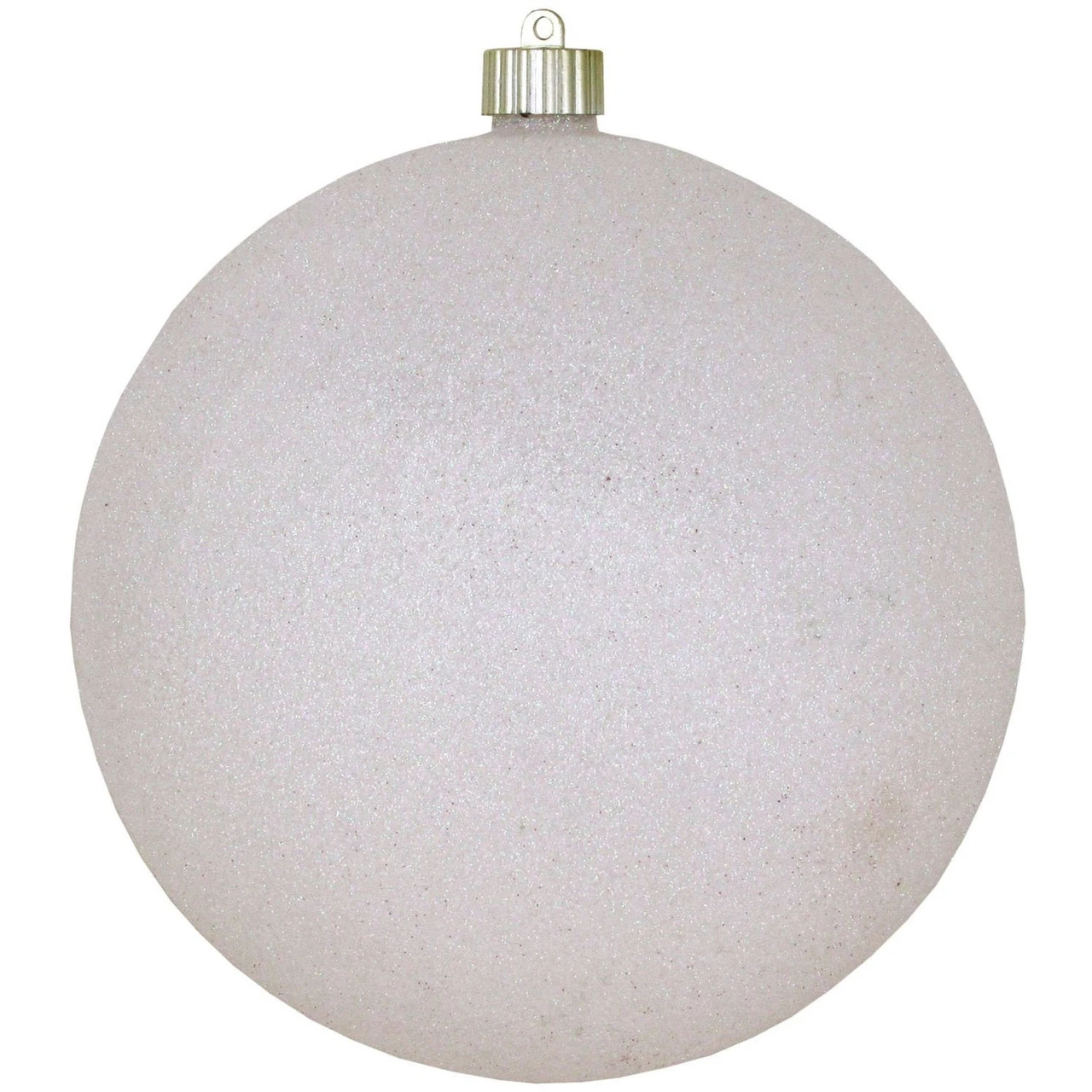 White Shatterproof Glitter Christmas Ball Ornament 8" (200mm) 1 White Shatterproof Glitter Christmas Ball Ornament 8" (200mm)