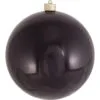 Onyx Black Shatterproof Shiny Christmas Ball Ornament 8" (200mm)