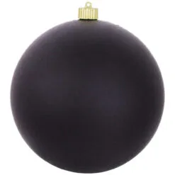 Onyx Black Shatterproof Matte Christmas Ball Ornament 8" (200mm)
