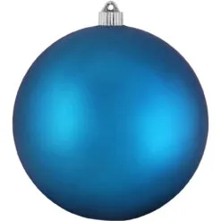 Matte Aloha Blue Shatterproof Christmas Ball Ornament 8" (200mm)
