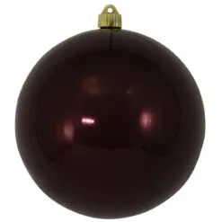 Shiny Java Brown Shatterproof Christmas Ball Ornament 8" (200mm)