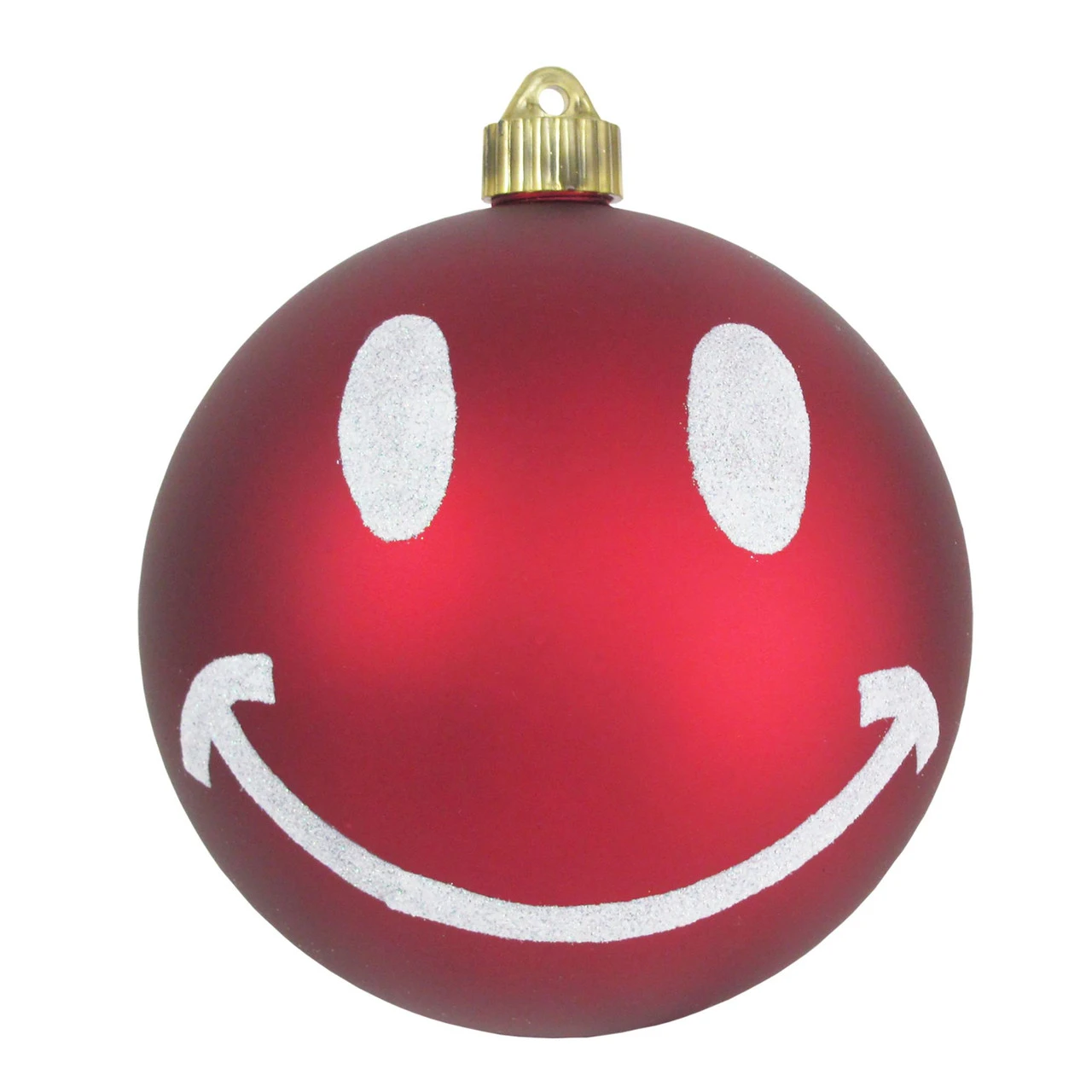 2ct Red And White Smiley Face Shatterproof Matte Christmas Ball Ornaments 6" (150mm) 1 2ct Red And White Smiley Face Shatterproof Matte Christmas Ball Ornaments 6" (150mm)