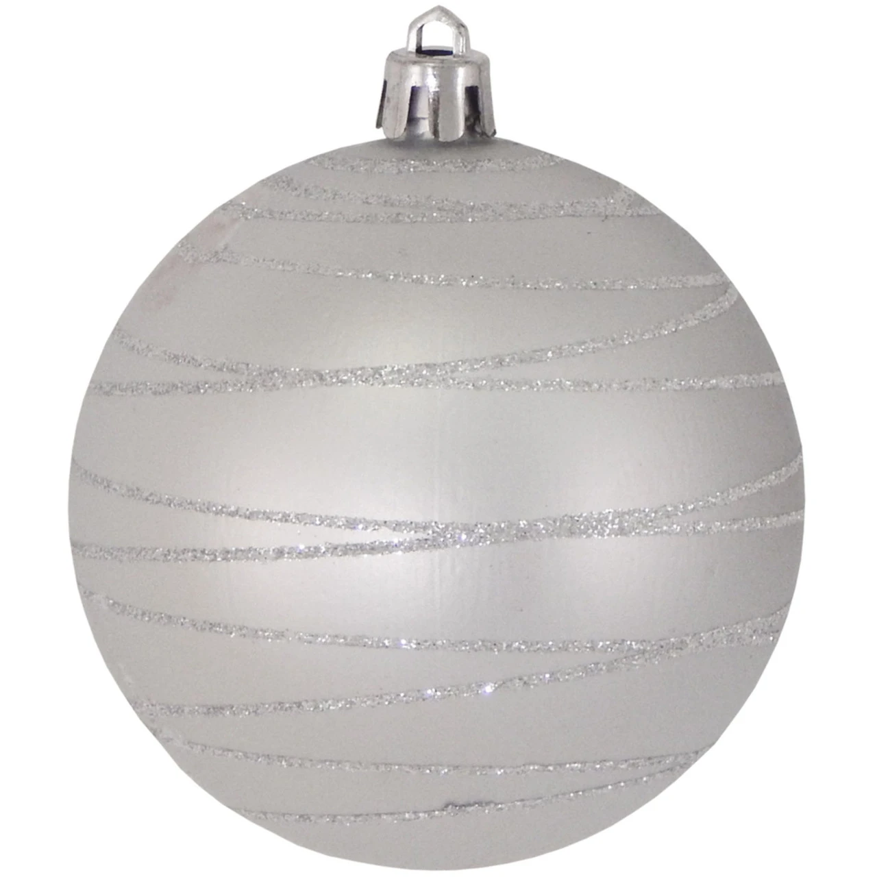 4ct Dove Gray And Silver Tangles Shatterproof Matte Christmas Ball Ornaments 3.25" (80mm) 1 4ct Dove Gray And Silver Tangles Shatterproof Matte Christmas Ball Ornaments 3.25" (80mm)