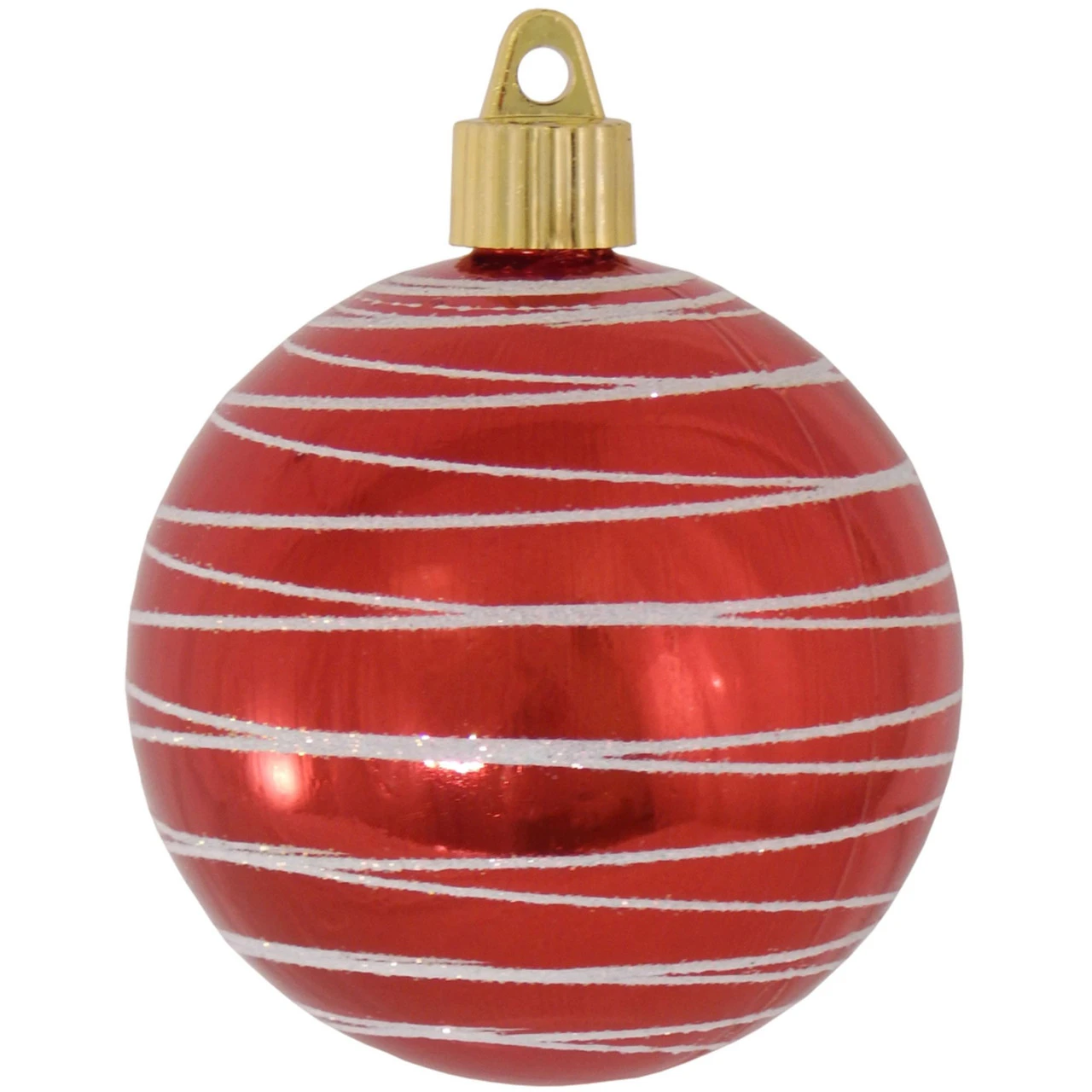 4ct Red And White Tangles Shatterproof Shiny Christmas Ball Ornaments 3.25" (80mm) 1 4ct Red And White Tangles Shatterproof Shiny Christmas Ball Ornaments 3.25" (80mm)