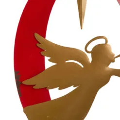 3' Red And Gold Metal Christmas JOY Angel Yard Stake, Wall Decor, Or Standing Decor -Deals Christmas decorations Store dglit 2010200006 4 87910.1667602153